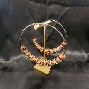 Wild Elegance Leopard Beaded Earrings